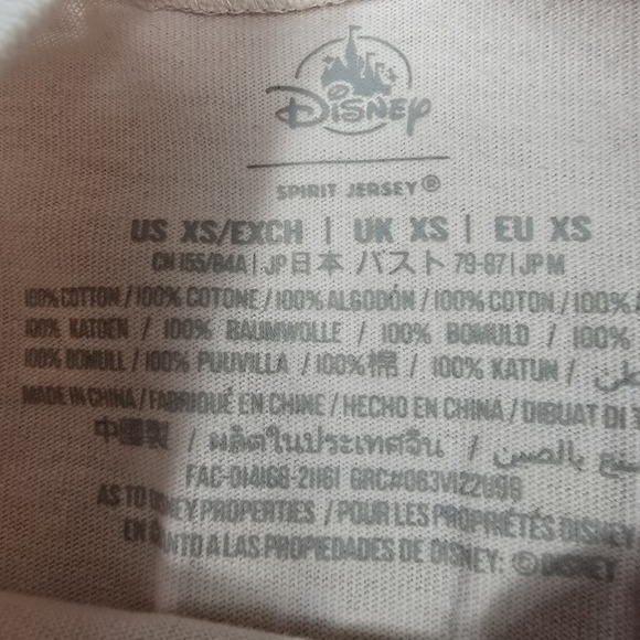 Walt Disney World Adult Golden Logo Pink Champagne Spirit Jersey Size XS - Picture 5 of 7